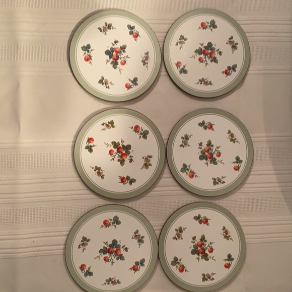 English Life coasters Strawberry Patch Box of 6 coaster - Picture 3 of 7